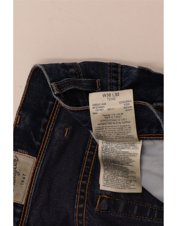 Мужские прямые джинсы WRANGLER Texas W38 L32, синий хлопок