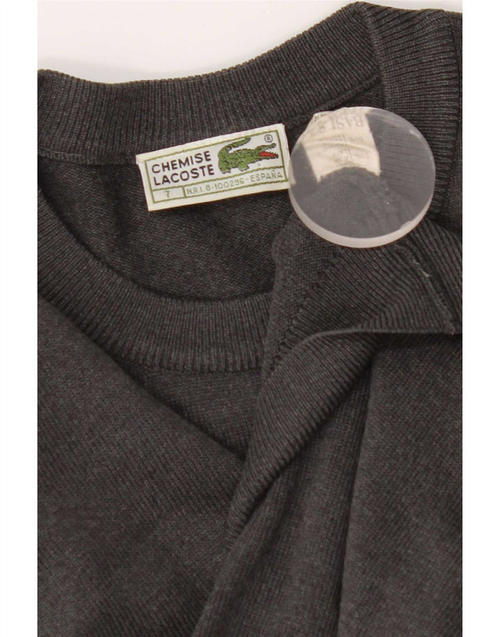 Мужской свитер Lacoste с круглым вырезом XL, серая шерсть