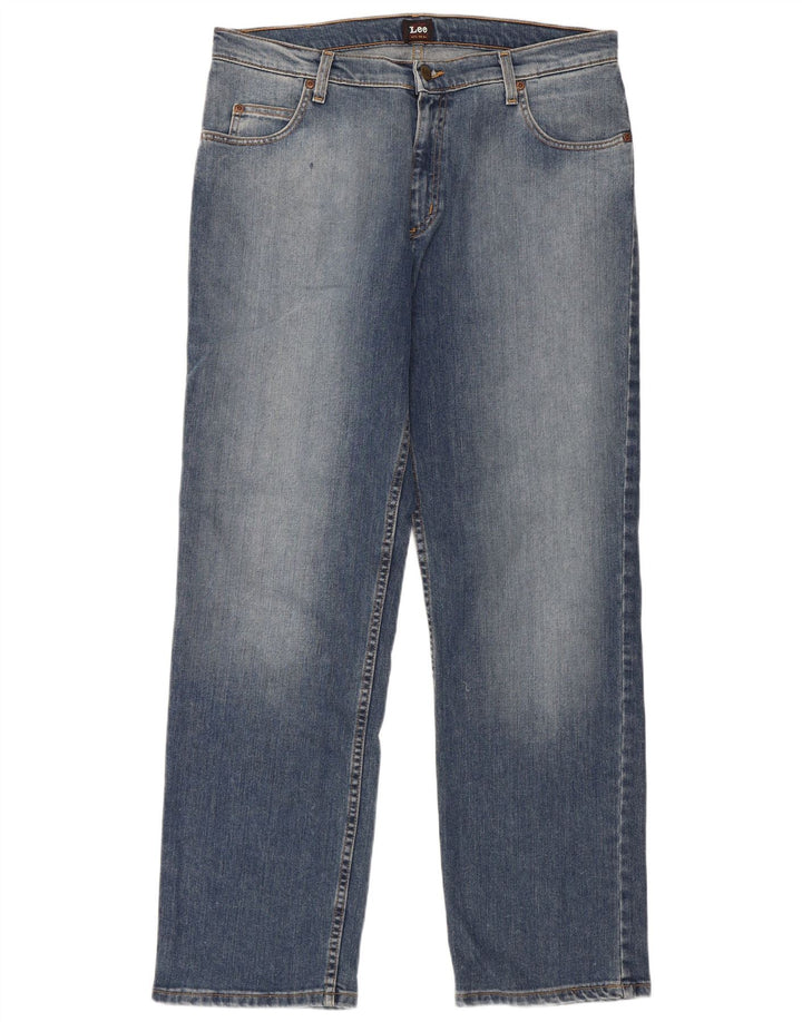 Мужские прямые джинсы Lee Brooklyn W36 L32, синий хлопок