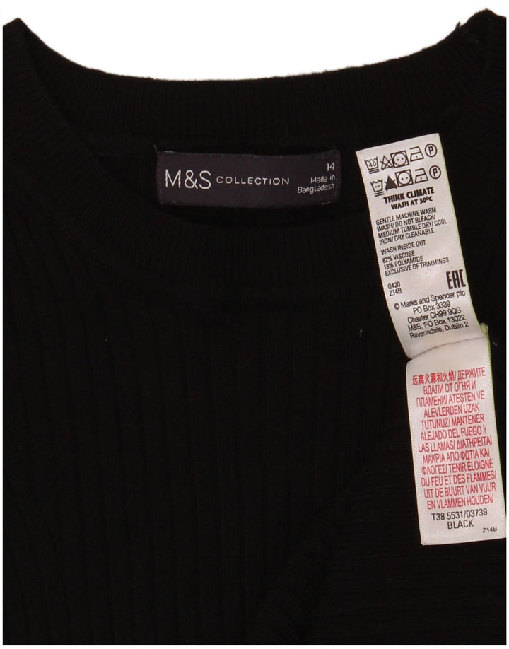 Женский джемпер с вырезом «лодочка» Marks & Spencer UK 14, средний черный