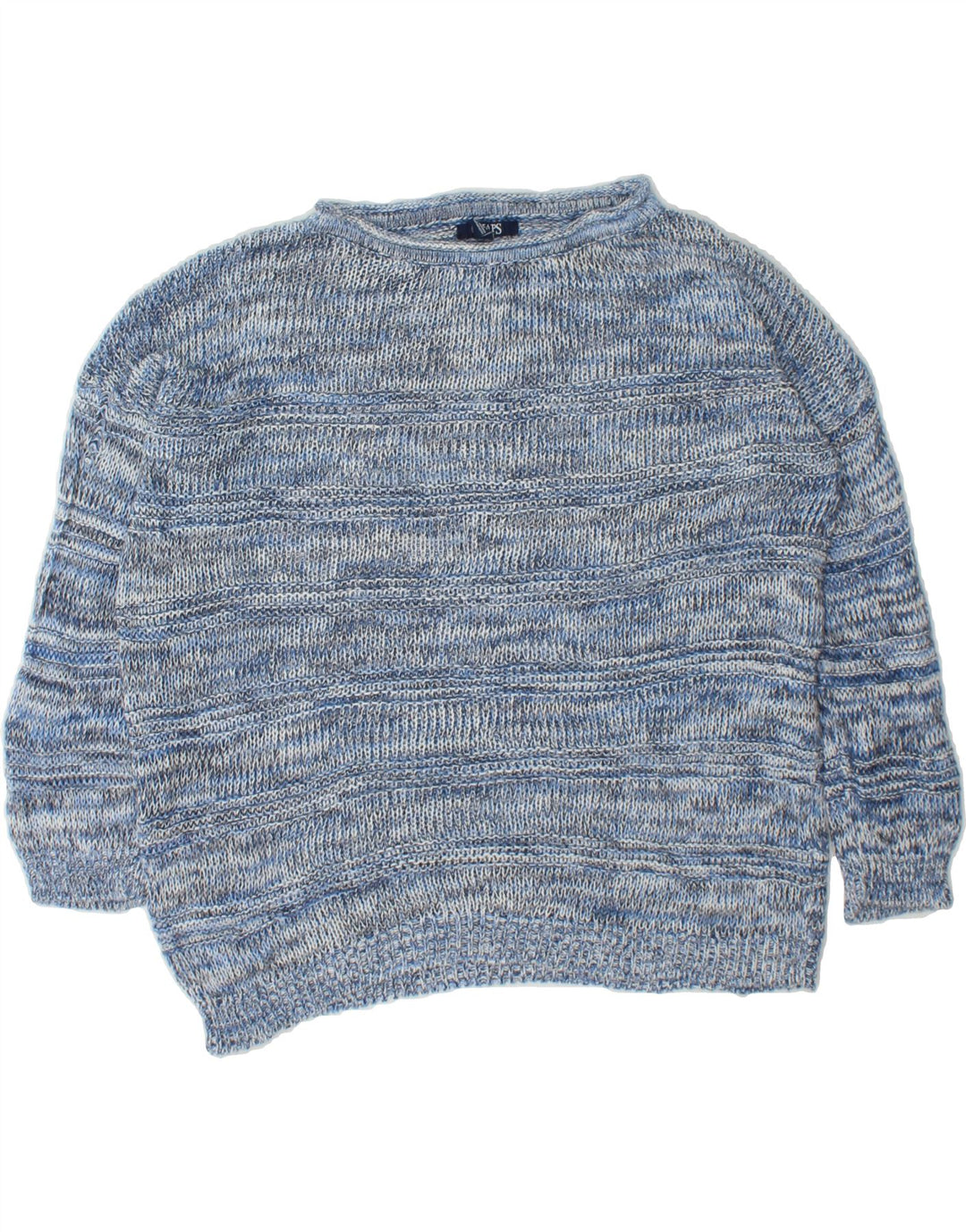 CHAPS Womens Oversized Boat Neck Jumper Sweater UK 16 Large Blue Flecked Vintage Chaps and Second-Hand Chaps from Messina Hembry 