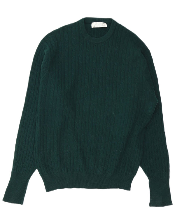 Мужской джемпер с круглым вырезом LYLE & SCOTT, средний зеленый кашемировый свитер