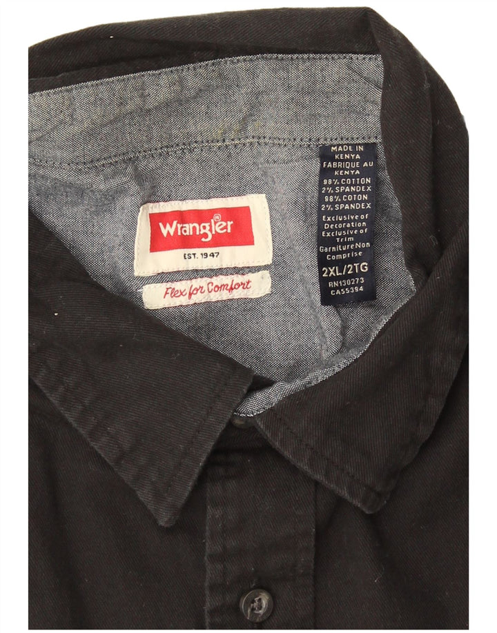Мужская рубашка Wrangler 2XL, черный хлопок
