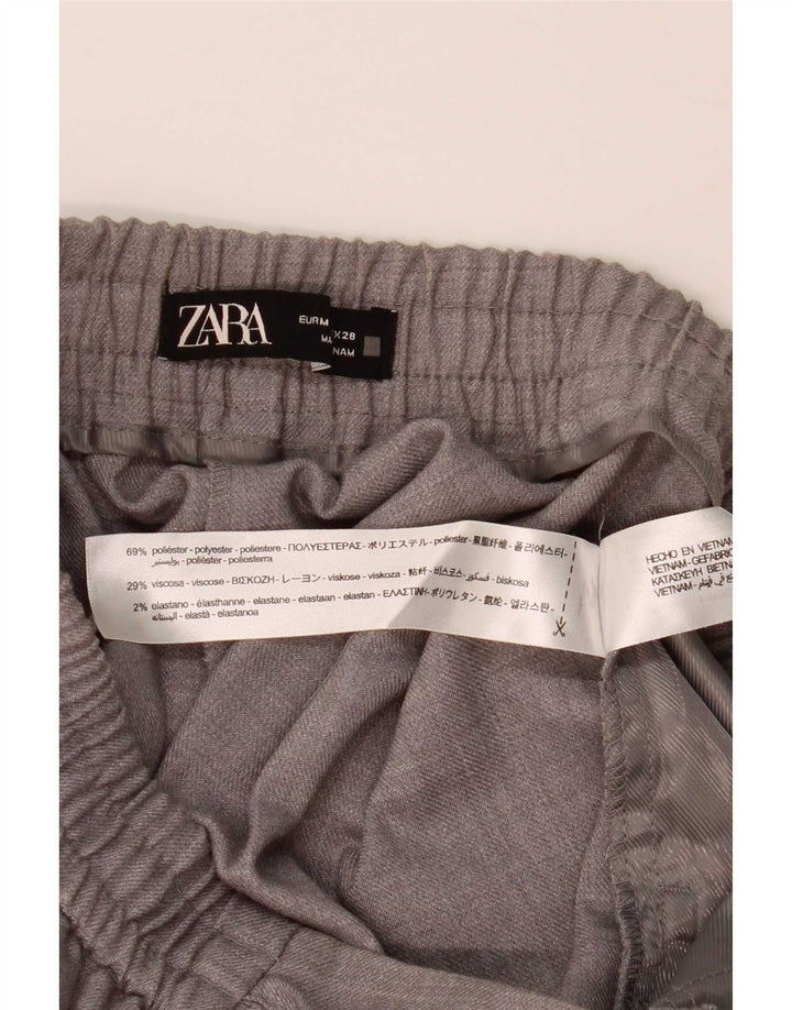 Женские зауженные брюки чинос Zara Medium W28 L26, серый полиэстер