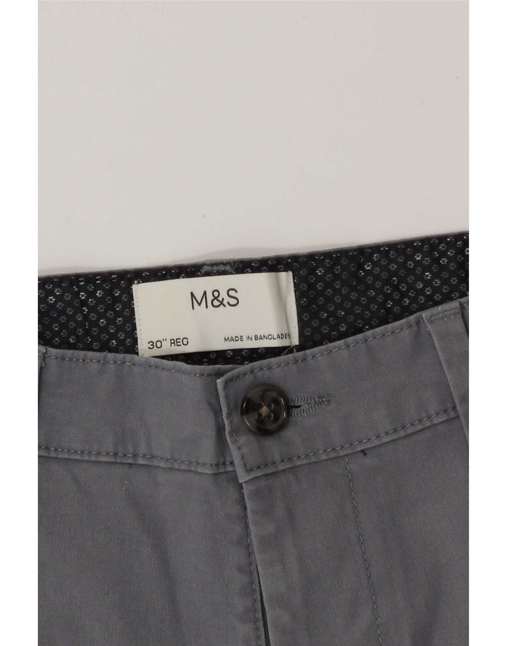 Мужские шорты чинос Marks & Spencer Medium W30 Серые хлопковые
