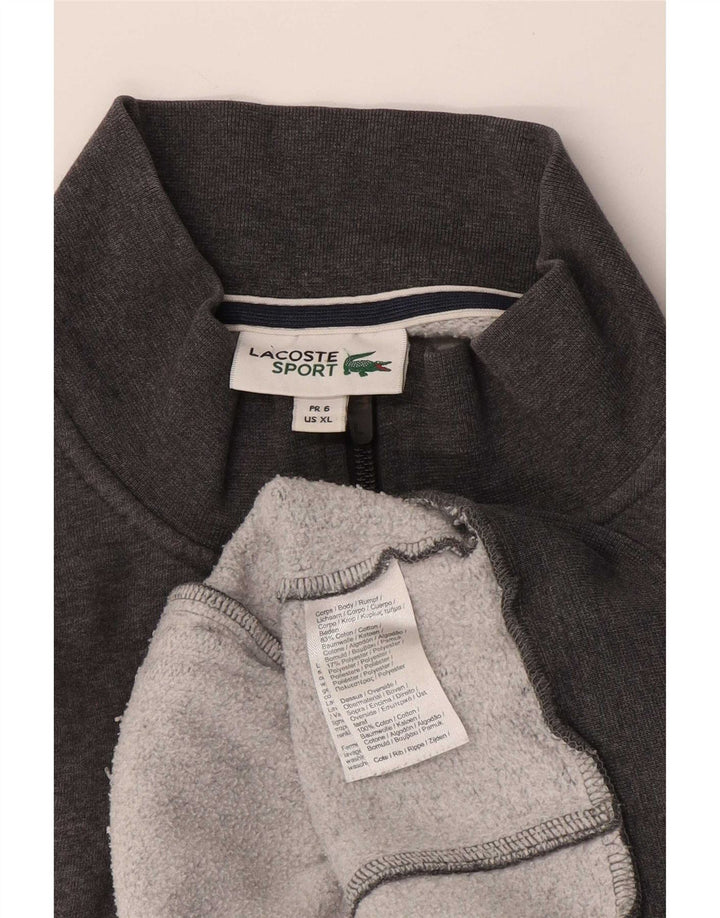 Мужской спортивный костюм Lacoste, верхняя куртка, размер 6 XL, серый хлопок