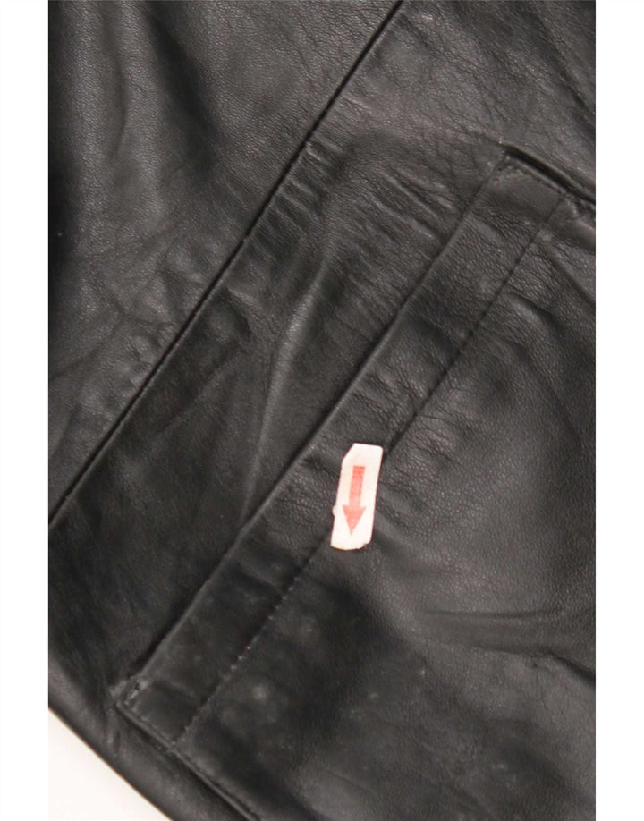 Винтажная мужская кожаная куртка IT 52 XL Черная