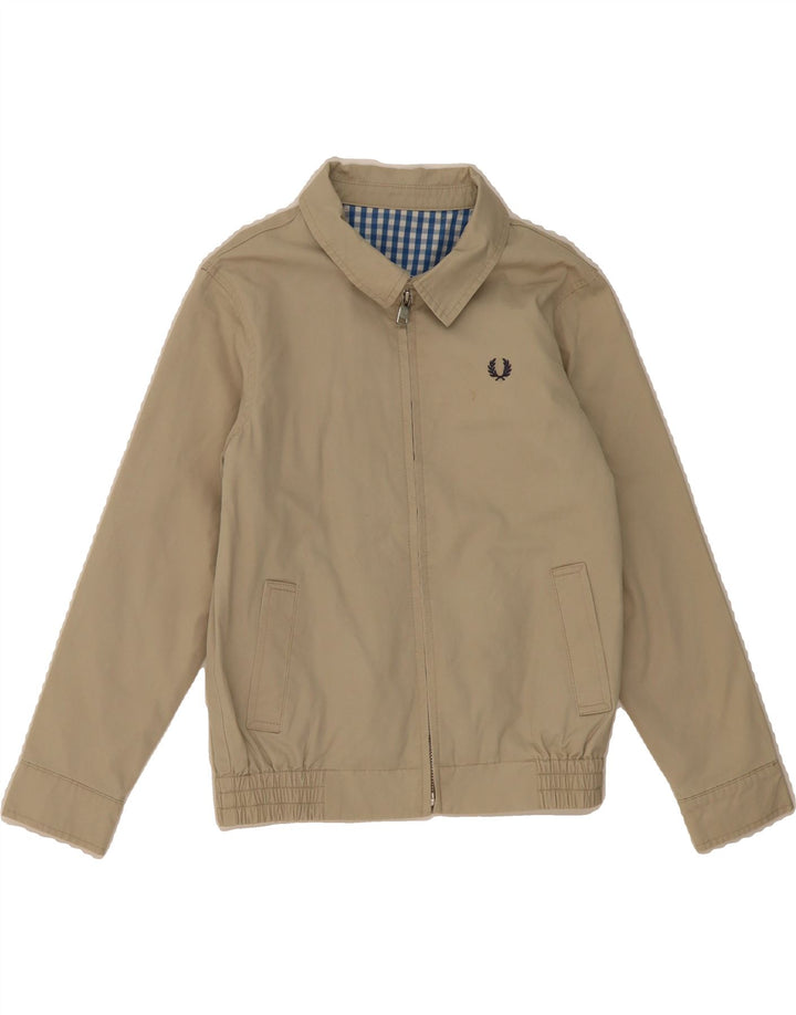 FRED PERRY Boys Bomber Jacket 7-8 Years Beige Vintage Fred Perry and Second-Hand Fred Perry from Messina Hembry 