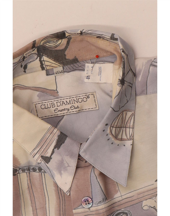 Мужская рубашка Club D'Amingo с абстрактным узором, размер 45/46 XL, разноцветная