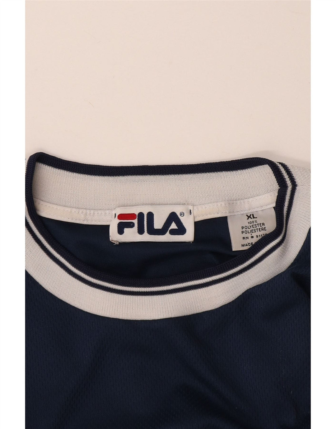Мужская футболка FILA Top XL Темно-Синяя Полиэстер