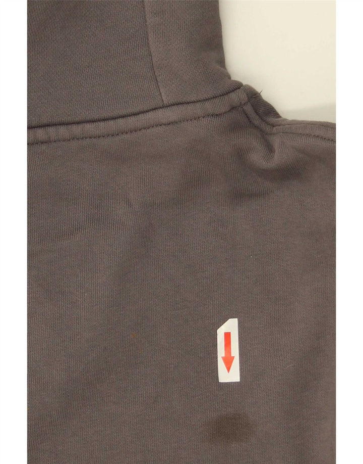 Мужской джемпер с капюшоном Zara среднего серого цвета, хлопок
