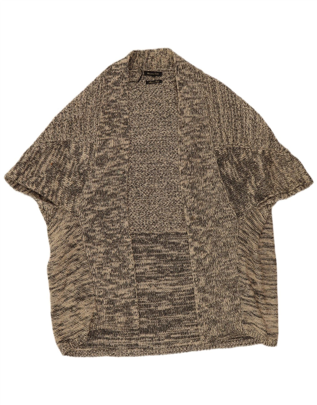 Женский джемпер-пончо Massimo Dutti UK 14, средний серый в крапинку