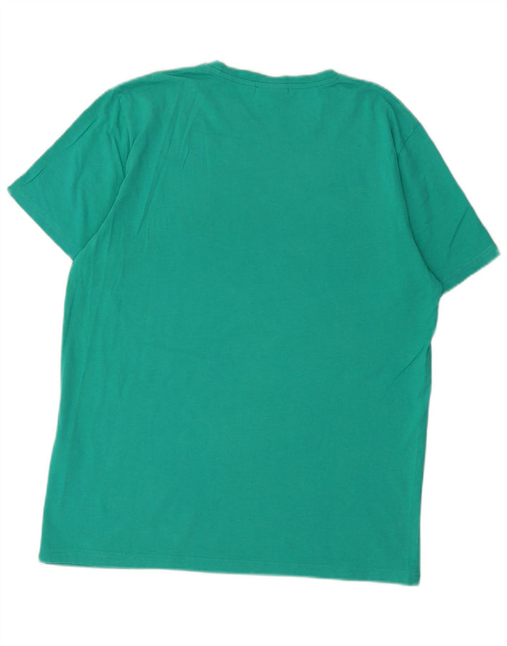 ELLESSE Мужская футболка с рисунком Heritage Top Medium Бирюзовый хлопок