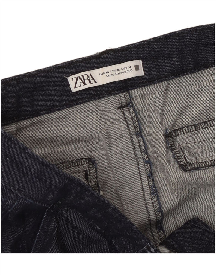 Женские укороченные брюки Zara EU 40 Medium W30 L25 Темно-синие