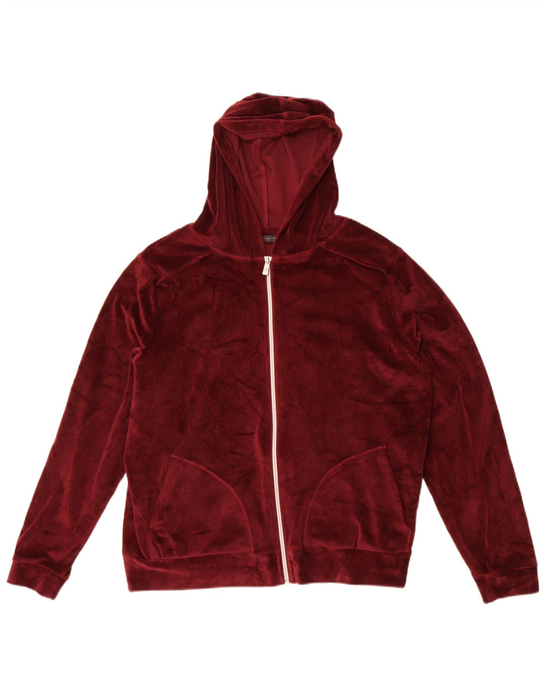 Женский свитер с капюшоном на молнии большого размера Marks & Spencer UK 12, средний бордовый