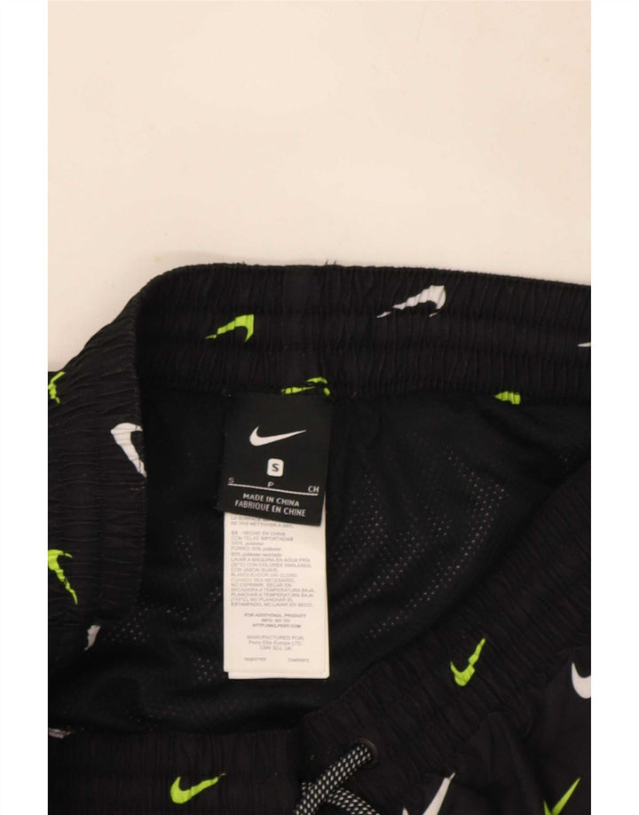 Мужские спортивные шорты с рисунком Nike, маленькие черные, из полиэстера
