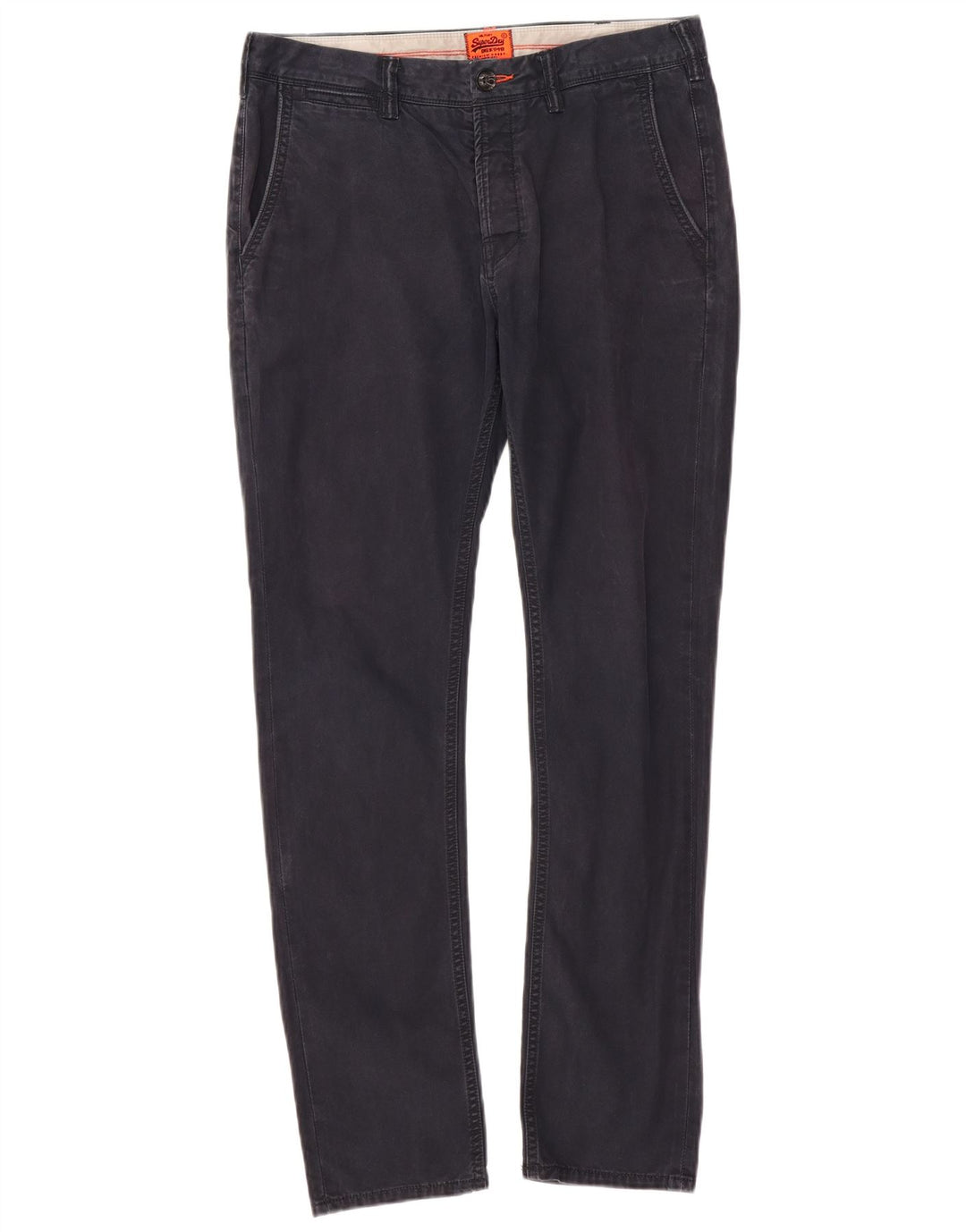 Мужские брюки-чиносы Superdry Slim Fit Medium W32 L30 Темно-синие хлопковые