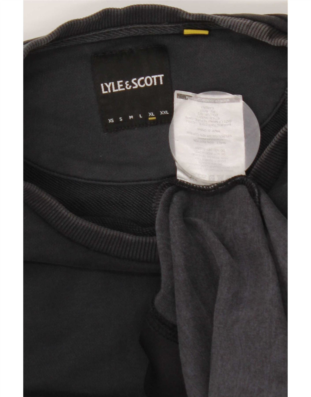 Мужской свитшот Lyle & Scott, джемпер XL, черный, хлопок с цветными блоками