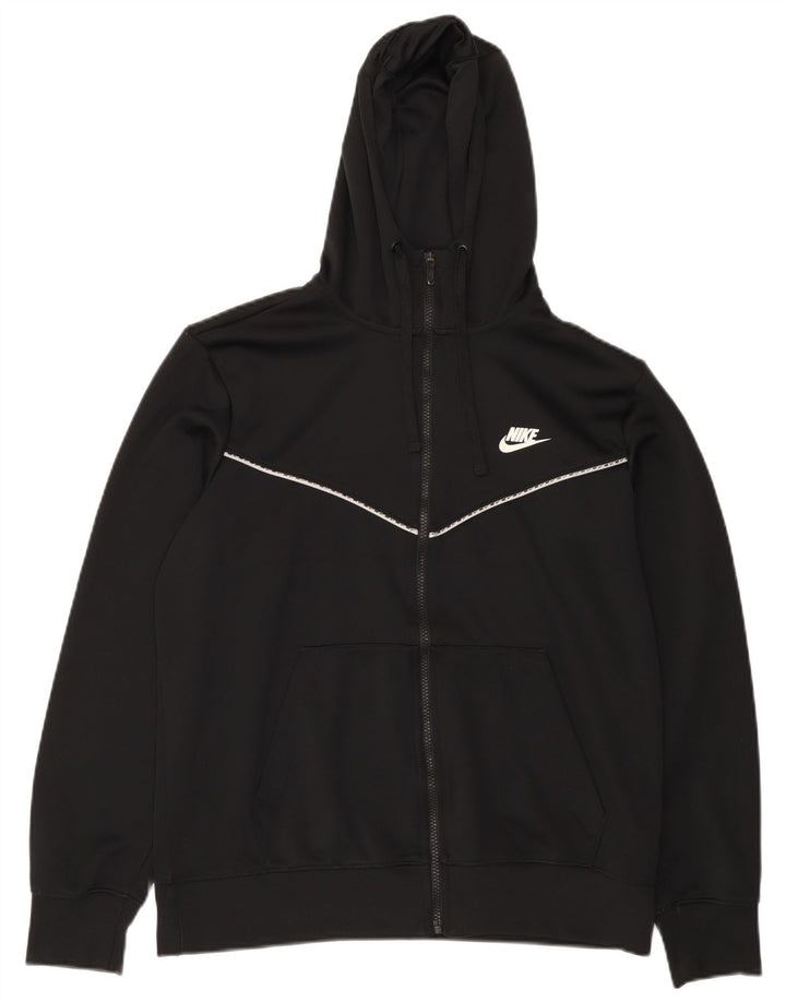 Мужской свитер с капюшоном на молнии Nike, большой черный полиэстер