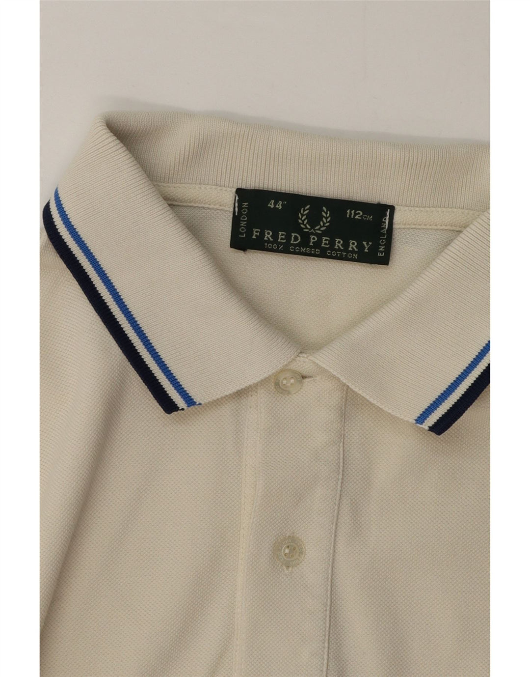 Мужская рубашка-поло Fred Perry, хлопок в белую полоску среднего размера