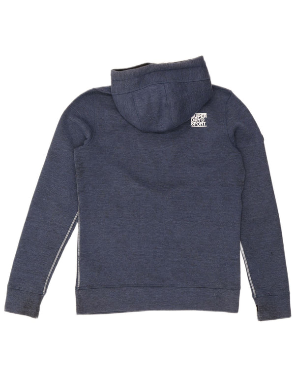 Мужской джемпер с капюшоном Superdry, маленький, темно-синий, полиэстер