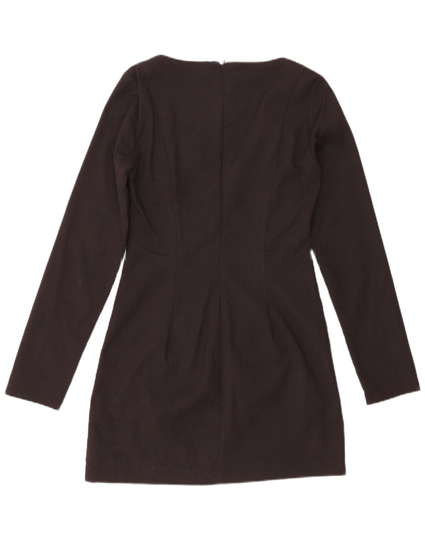 Женское облегающее платье приталенного кроя Zara UK 14, большой черный хлопок