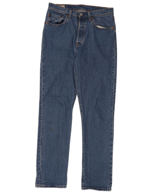 Мужские прямые джинсы LEVI'S 501 W27 L30 синие, хлопок