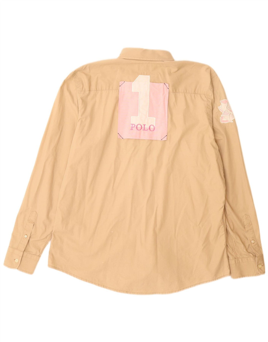 Мужская рубашка с рисунком LA MARTINA 2XL бежевый хлопок