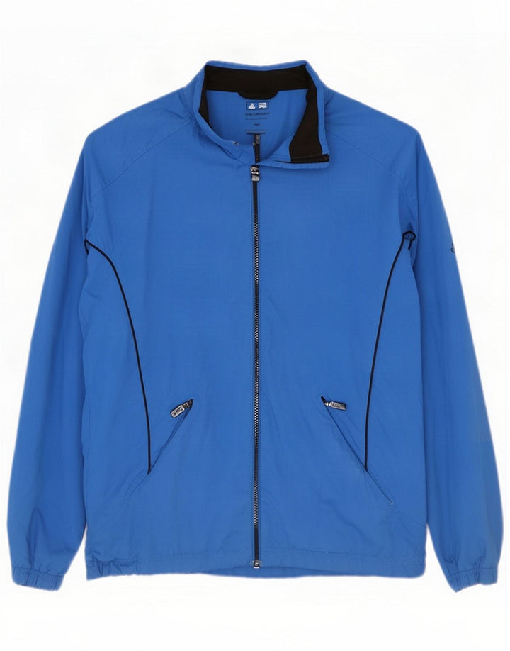 Мужской спортивный костюм Adidas Clima Proof, верхняя куртка, средний синий полиэстер
