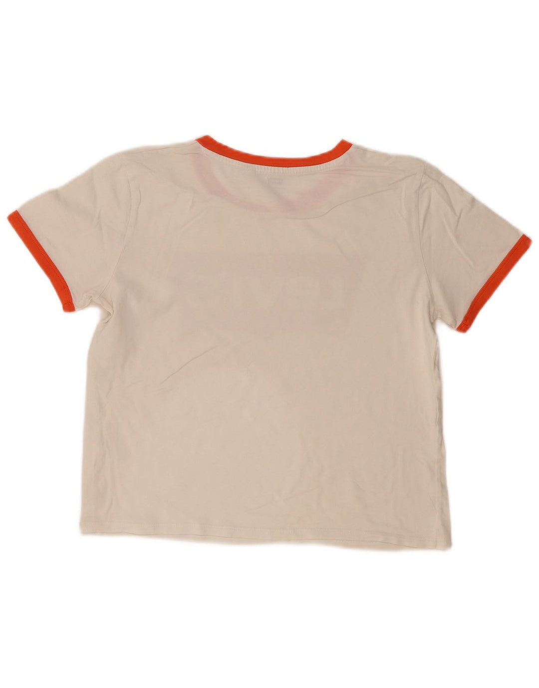 Женская укороченная футболка с рисунком Levi's Top UK 14, средний белый