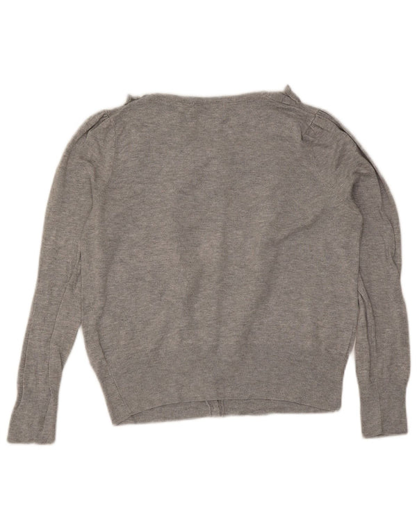 Marks & Spencer Womens Cardigan Sweater UK 10 Small Grey Flecked