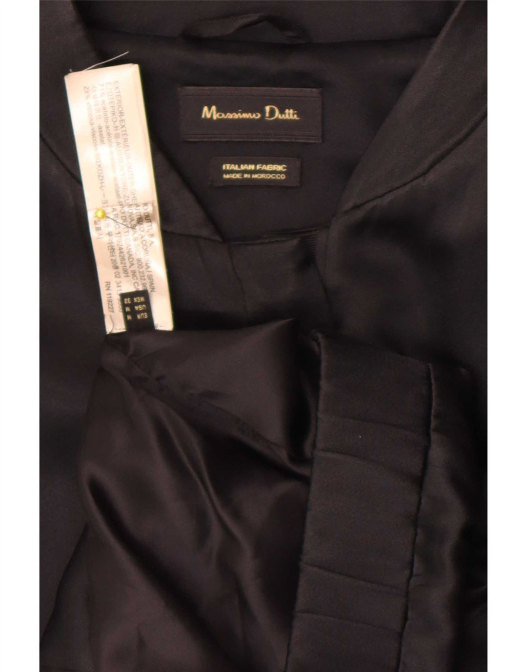 Женский бомбер Massimo Dutti UK 38 средний черный из ацетата