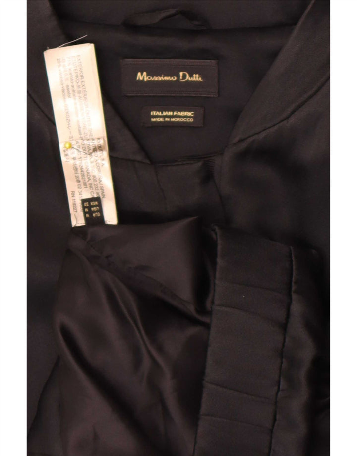 Женский бомбер Massimo Dutti UK 38 средний черный из ацетата