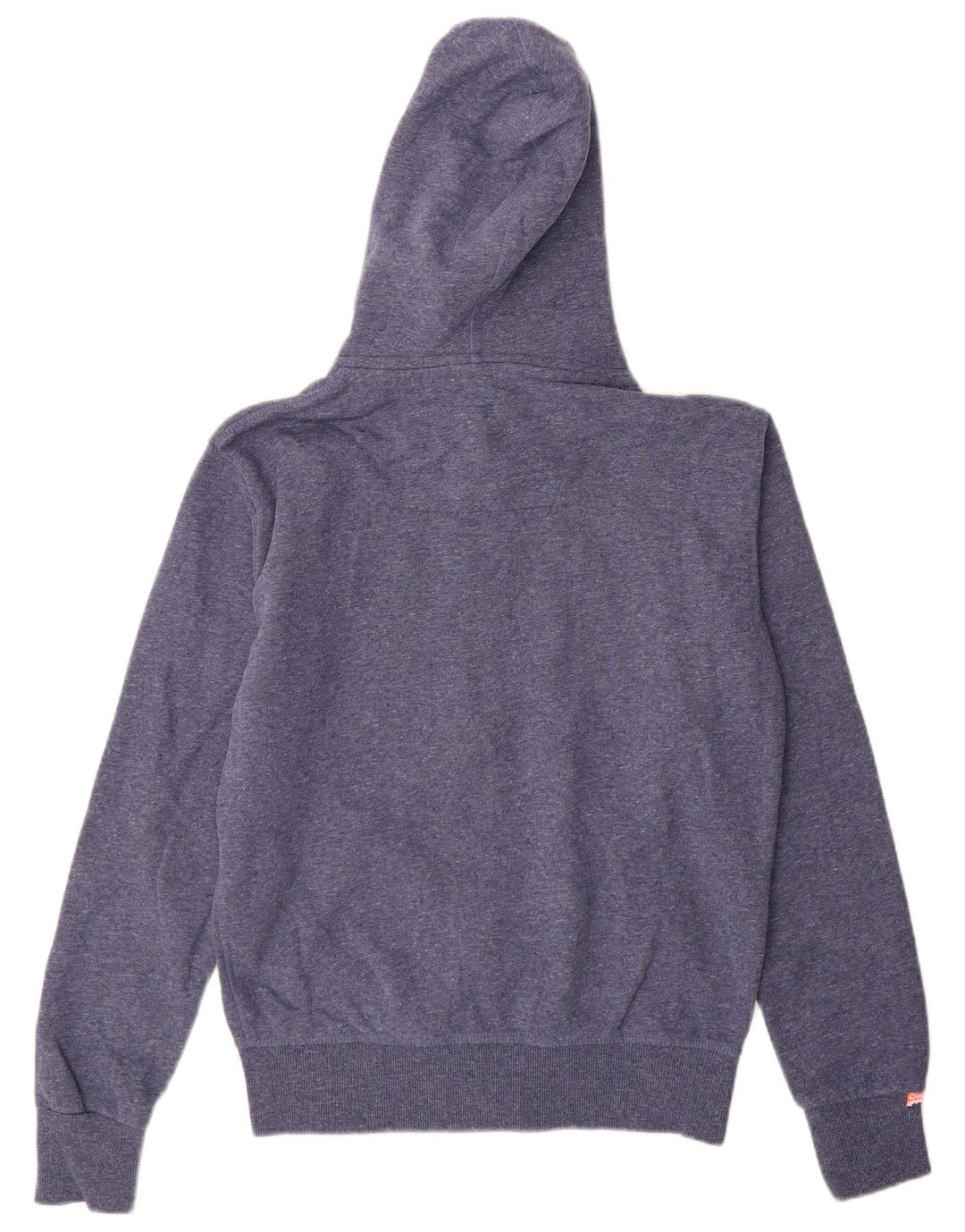 SUPERDRY Мужской свитер с капюшоном на молнии, средний синий, хлопок