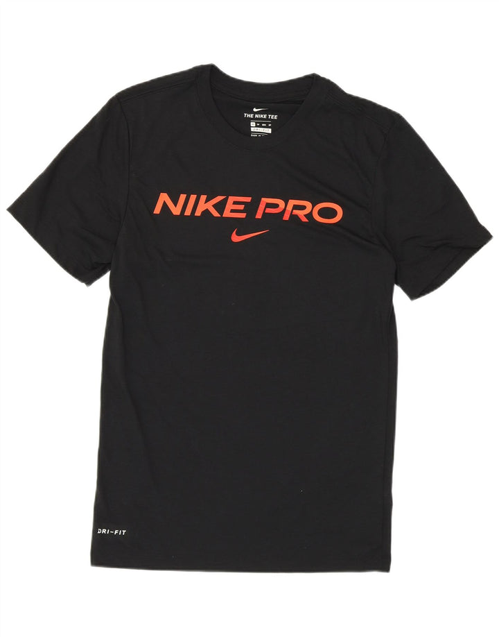 Мужская футболка с рисунком NIKE Dri Fit Top XS, черный полиэстер