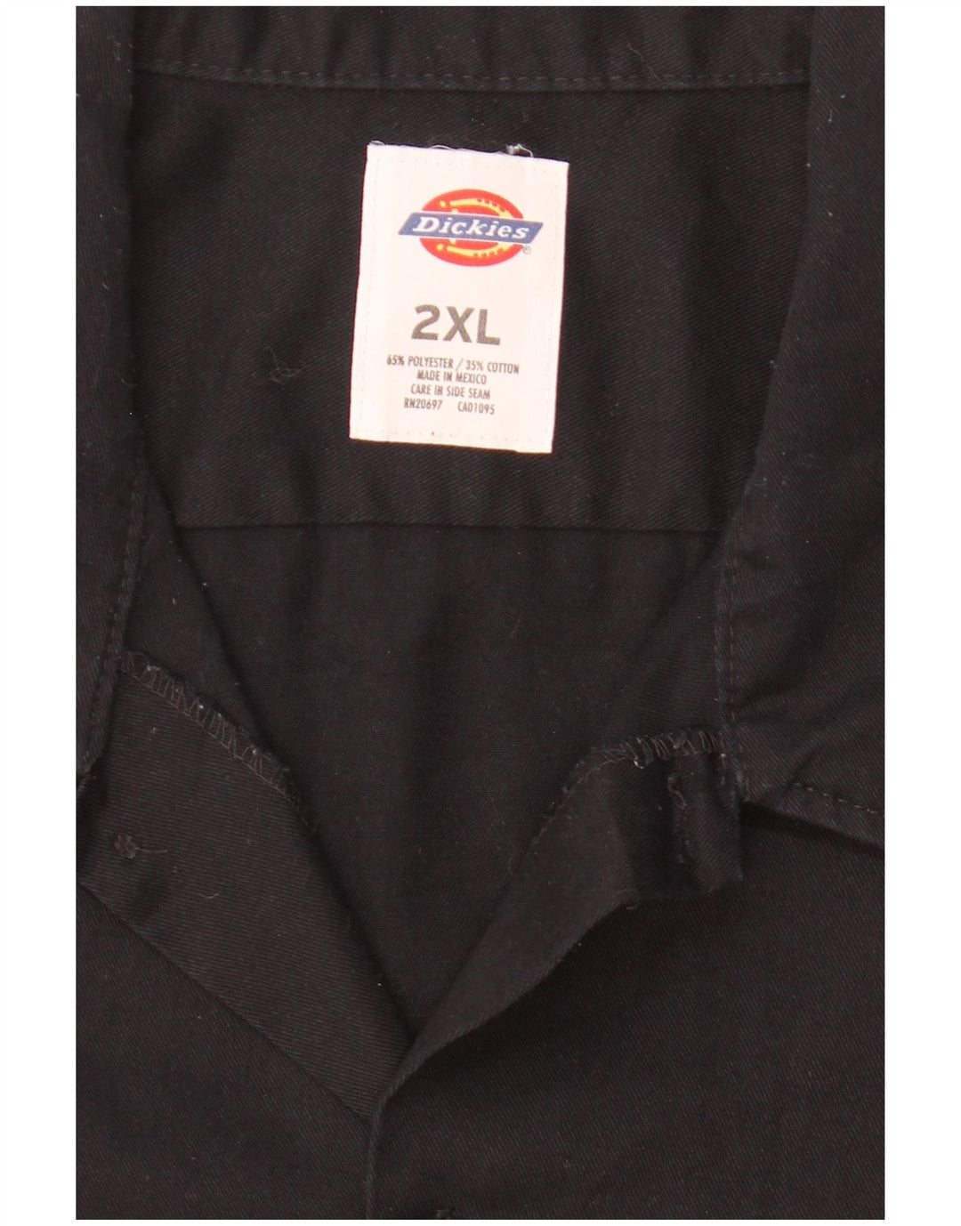 DICKIES Мужская рубашка с коротким рукавом 2XL, черная, полиэстер