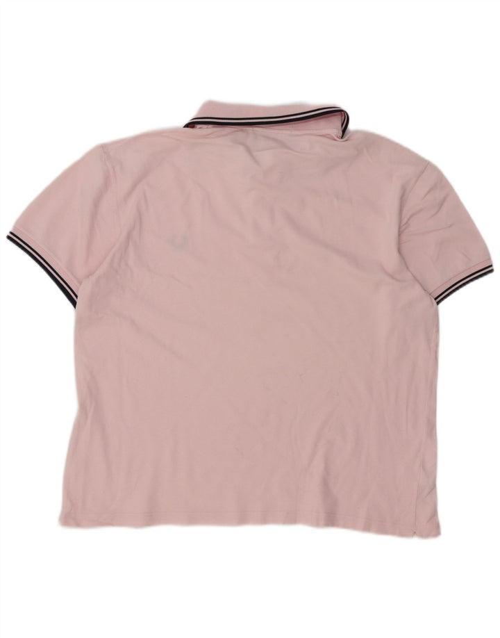 Мужская рубашка-поло Fred Perry в большую розовую полоску из хлопка