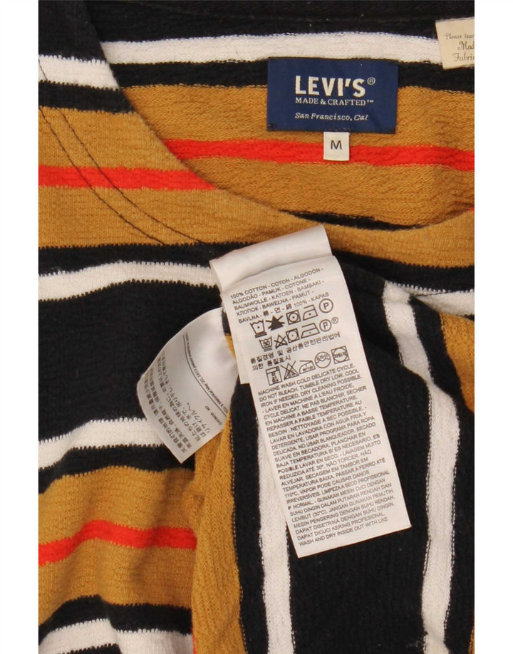 Мужской топ Levi's с длинным рукавом, средний размер, разноцветная полоска, хлопок