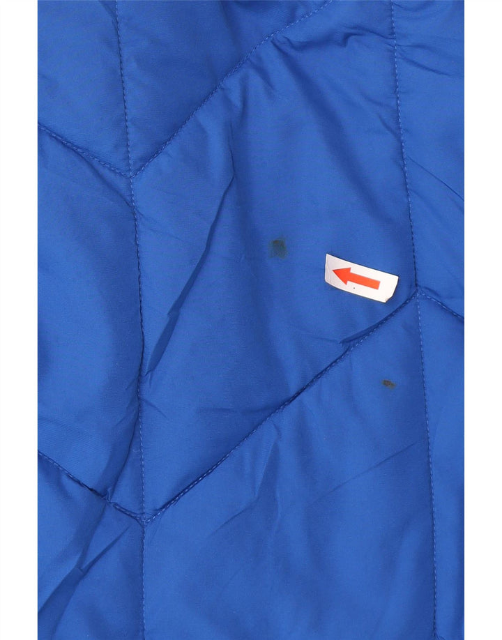 Женская стеганая куртка Marks & Spencer UK 12, средний синий полиэстер