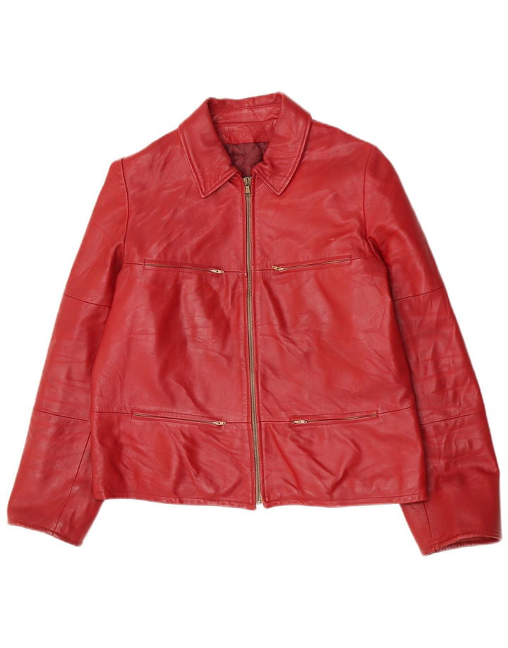Винтажная женская кожаная куртка IT 44 Medium Red Leather