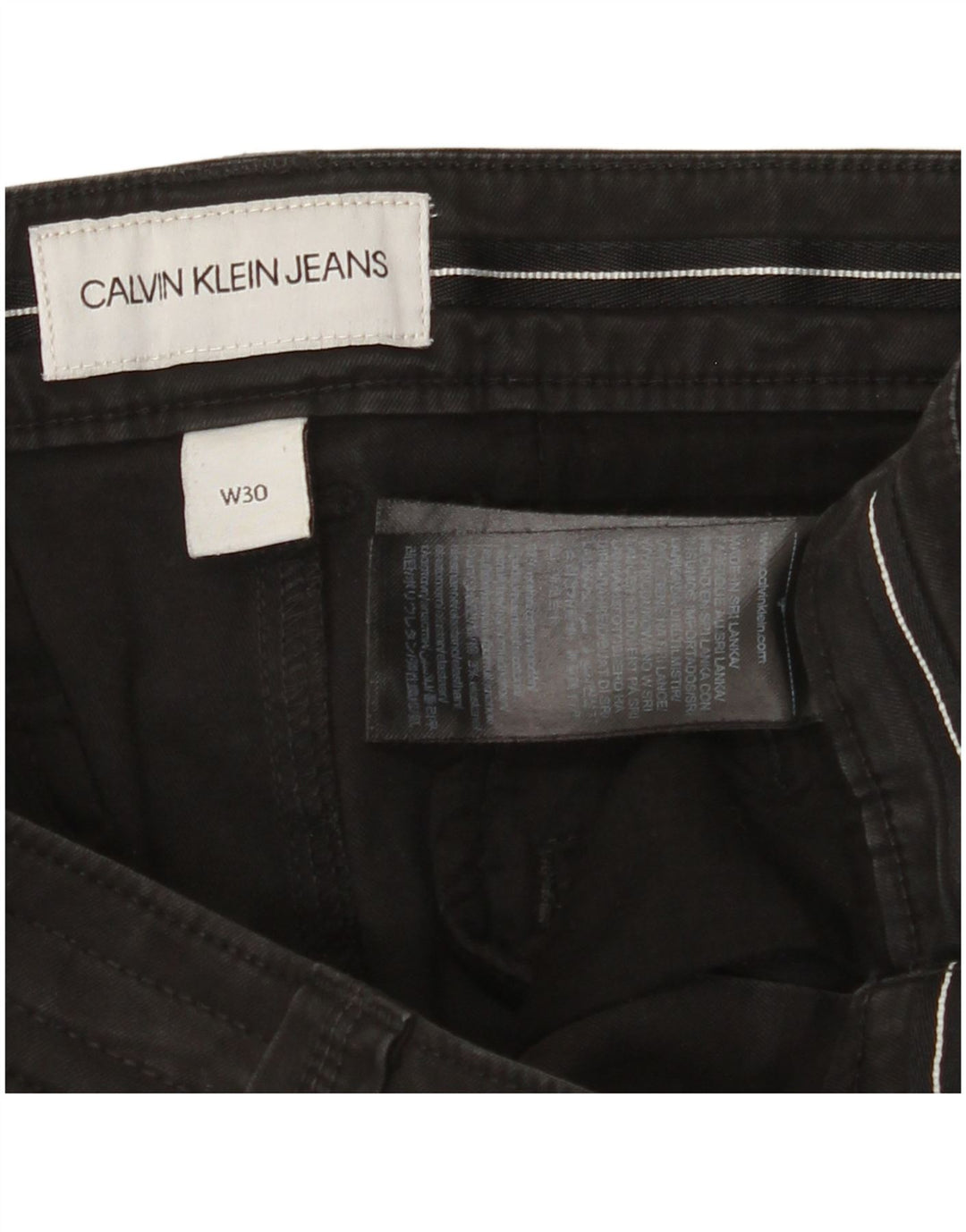 Мужские брюки карго CALVIN KLEIN W30 L29, черные, хлопковые