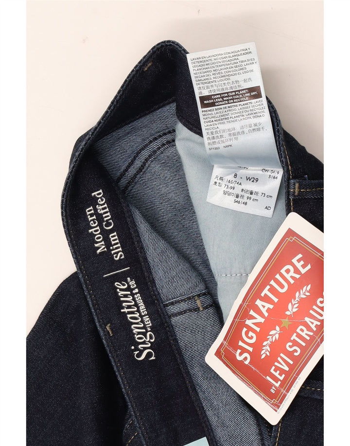 Женские фирменные современные узкие джинсы Levi's США 8, средние W29 L26, темно-синие