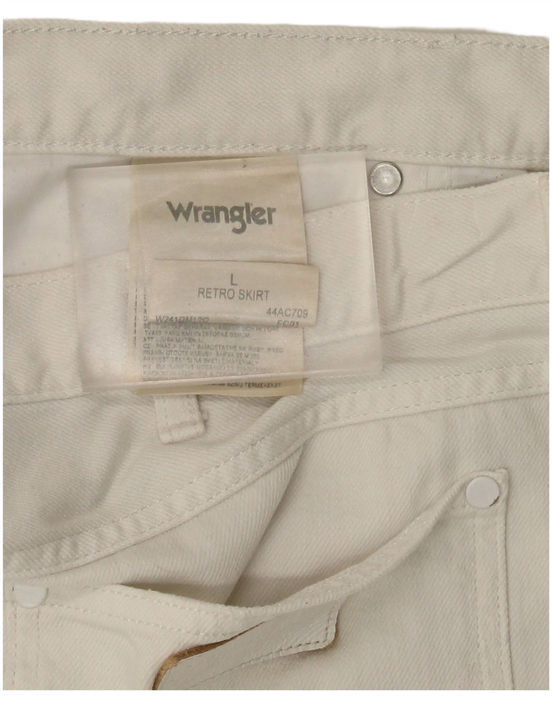 Женская мини-юбка Wrangler джинсовая, большая W36, белый хлопок