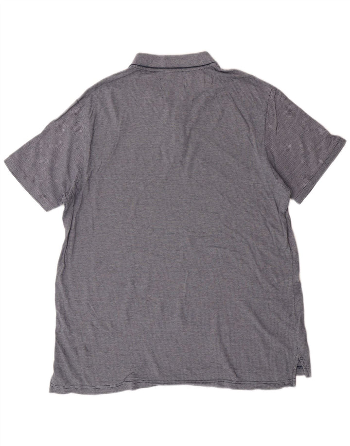 Мужская рубашка поло PENGUIN 2XL, классическая хлопковая синяя полоска