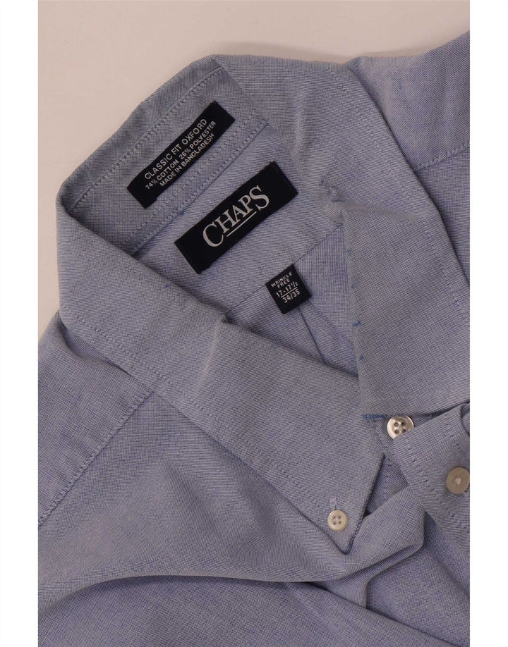 Мужская рубашка Chaps, размер 17 1/2 XL, синяя хлопковая