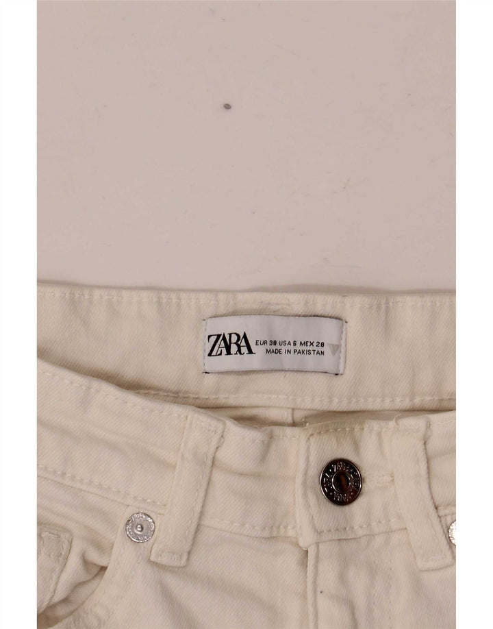 Женские укороченные джинсы Zara Bootcut EU 38, маленькие W28 L24, белые