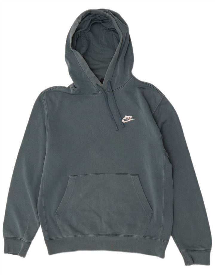 Мужской джемпер с капюшоном Nike, маленький синий, хлопок