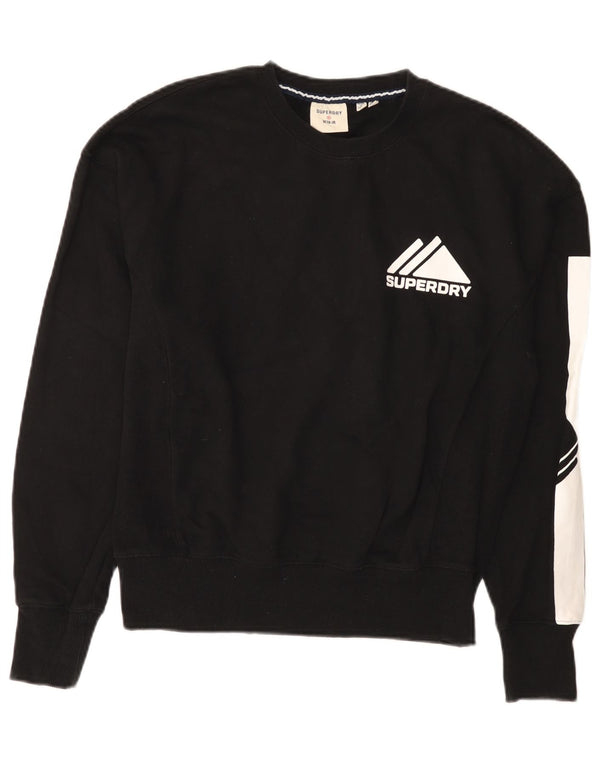 Женский джемпер с рисунком Superdry UK 12, средний черный, с цветными блоками