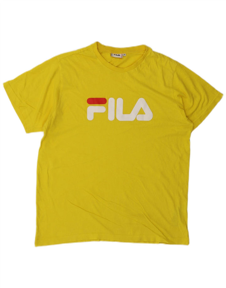 Fila Мужская футболка с рисунком, маленький желтый хлопок