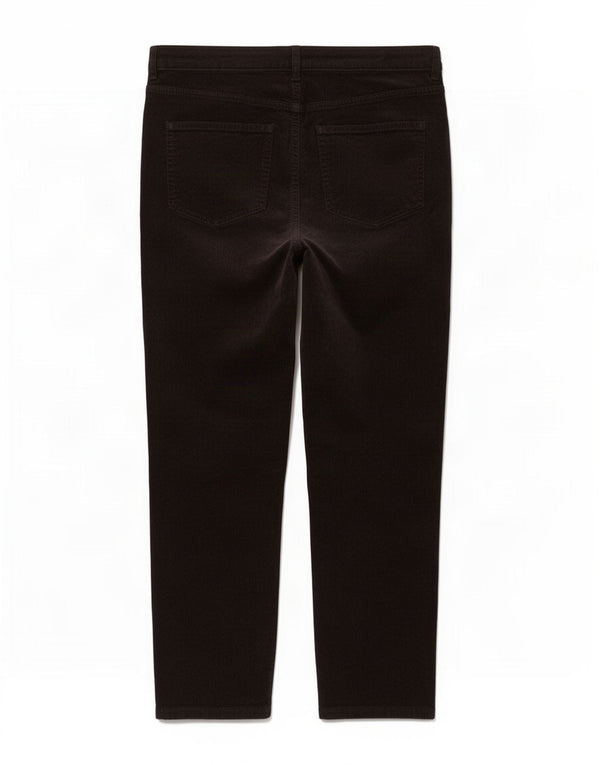 Женские зауженные вельветовые брюки Marks & Spencer UK 18 XL W36 L28 Коричневые